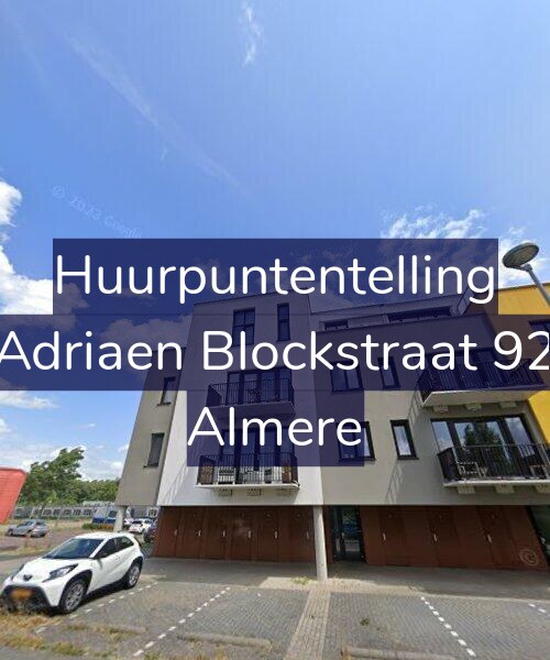 Foto gevel Huurpuntentelling voor Adriaen Blockstraat 92, Almere