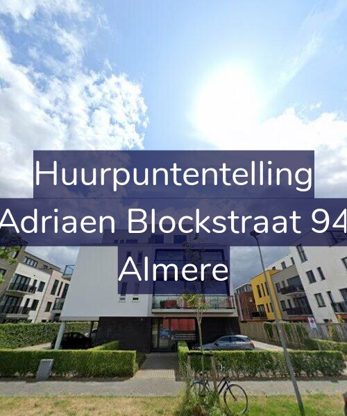 Foto gevel Huurpuntentelling voor Adriaen Blockstraat 94, Almere