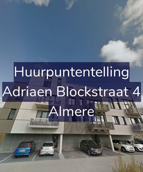 Foto gevel Huurpuntentelling voor Adriaen Blockstraat 4, Almere