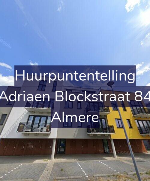 Foto gevel Huurpuntentelling voor Adriaen Blockstraat 84, Almere