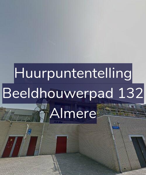 Foto gevel Huurpuntentelling voor Beeldhouwerpad 132, Almere