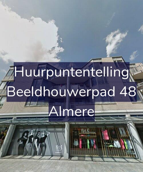 Foto gevel Huurpuntentelling voor Beeldhouwerpad 48, Almere