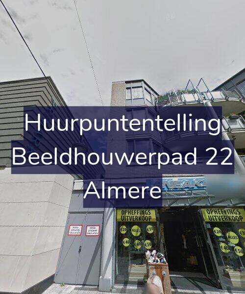 Foto gevel Huurpuntentelling voor Beeldhouwerpad 22, Almere