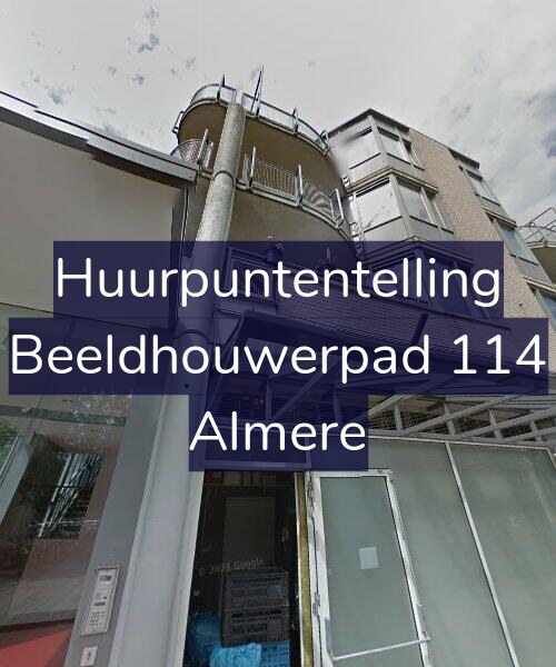 Foto gevel Huurpuntentelling voor Beeldhouwerpad 114, Almere