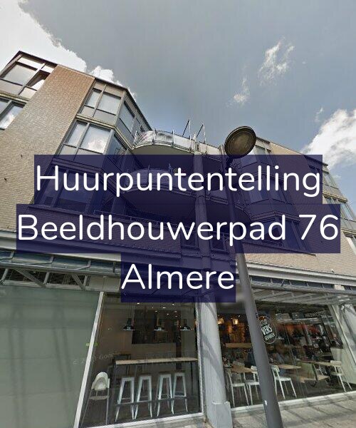 Foto gevel Huurpuntentelling voor Beeldhouwerpad 76, Almere
