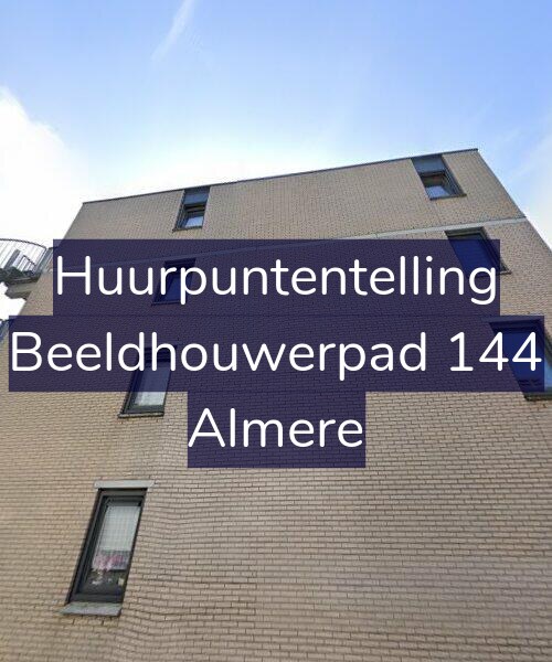 Foto gevel Huurpuntentelling voor Beeldhouwerpad 144, Almere