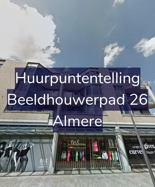 Foto gevel Huurpuntentelling voor Beeldhouwerpad 26, Almere