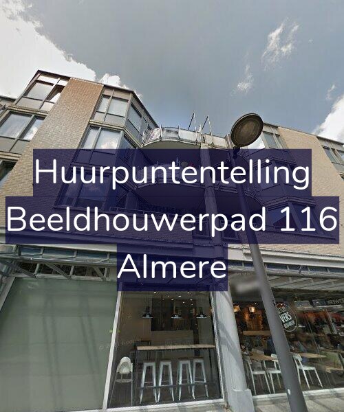 Foto gevel Huurpuntentelling voor Beeldhouwerpad 116, Almere