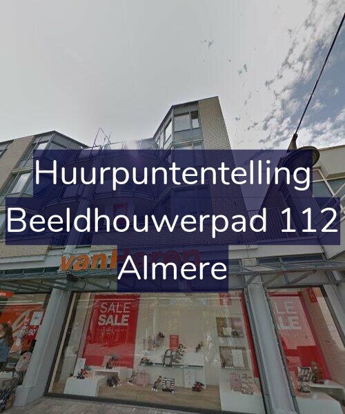Foto gevel Huurpuntentelling voor Beeldhouwerpad 112, Almere