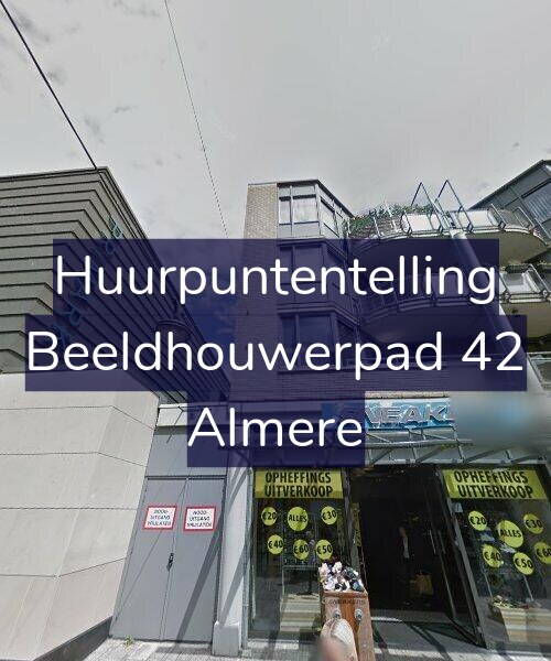 Foto gevel Huurpuntentelling voor Beeldhouwerpad 42, Almere