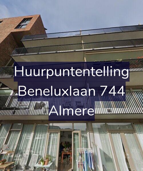 Foto gevel Huurpuntentelling voor Beneluxlaan 744, Almere