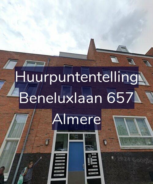 Foto gevel Huurpuntentelling voor Beneluxlaan 657, Almere