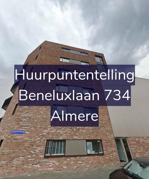 Foto gevel Huurpuntentelling voor Beneluxlaan 734, Almere