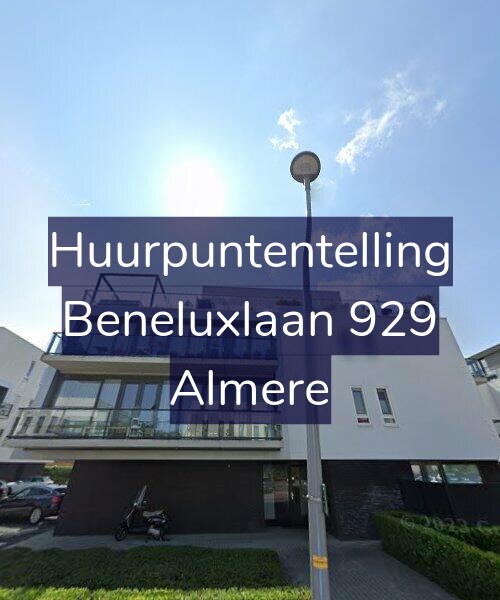 Foto gevel Huurpuntentelling voor Beneluxlaan 929, Almere