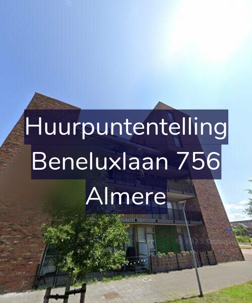 Foto gevel Huurpuntentelling voor Beneluxlaan 756, Almere