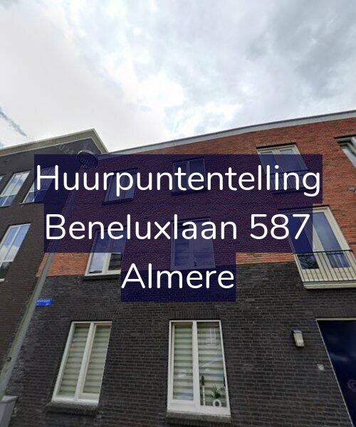 Foto gevel Huurpuntentelling voor Beneluxlaan 587, Almere