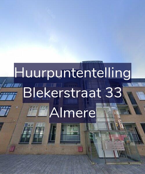 Foto gevel Huurpuntentelling voor Blekerstraat 33, Almere