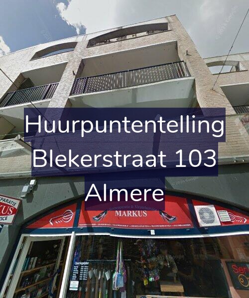 Foto gevel Huurpuntentelling voor Blekerstraat 103, Almere