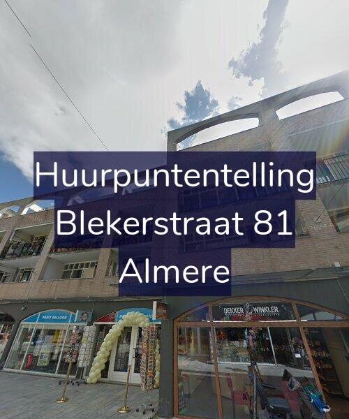 Foto gevel Huurpuntentelling voor Blekerstraat 81, Almere