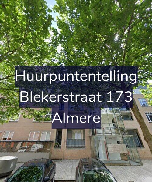 Foto gevel Huurpuntentelling voor Blekerstraat 173, Almere