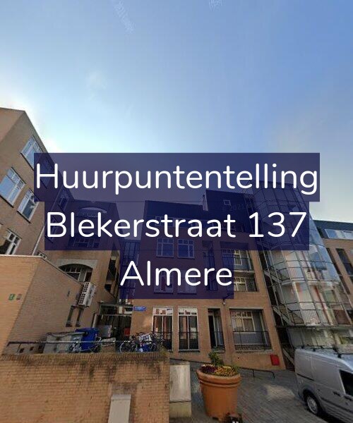 Foto gevel Huurpuntentelling voor Blekerstraat 137, Almere