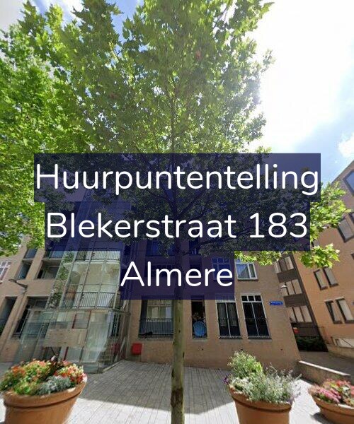 Foto gevel Huurpuntentelling voor Blekerstraat 183, Almere