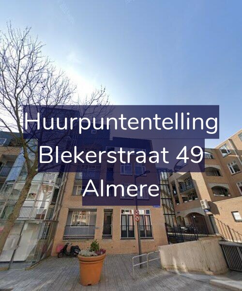 Foto gevel Huurpuntentelling voor Blekerstraat 49, Almere