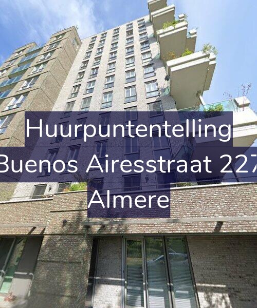 Foto gevel Huurpuntentelling voor Buenos Airesstraat 227, Almere