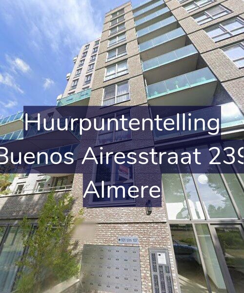 Foto gevel Huurpuntentelling voor Buenos Airesstraat 239, Almere