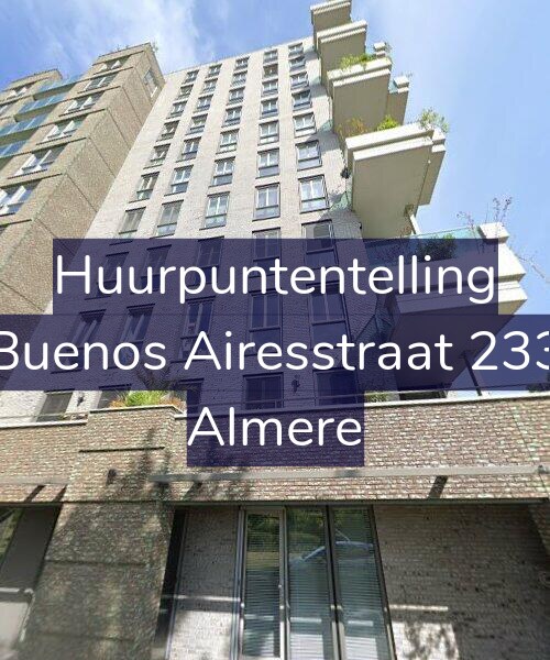 Foto gevel Huurpuntentelling voor Buenos Airesstraat 233, Almere