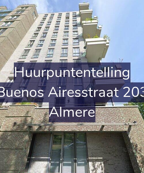 Foto gevel Huurpuntentelling voor Buenos Airesstraat 203, Almere