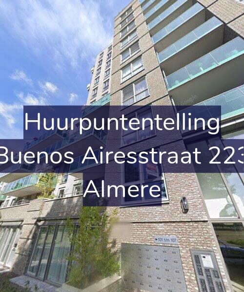 Foto gevel Huurpuntentelling voor Buenos Airesstraat 223, Almere