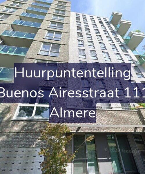 Foto gevel Huurpuntentelling voor Buenos Airesstraat 111, Almere