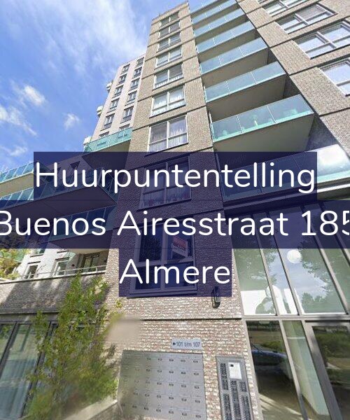 Foto gevel Huurpuntentelling voor Buenos Airesstraat 185, Almere