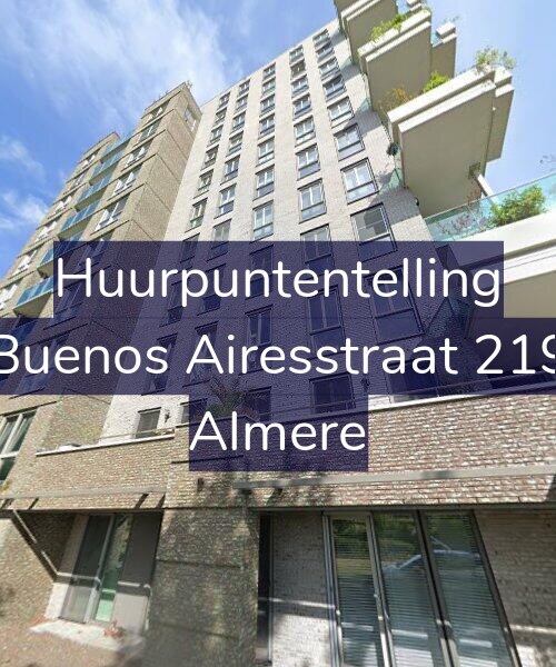 Foto gevel Huurpuntentelling voor Buenos Airesstraat 219, Almere