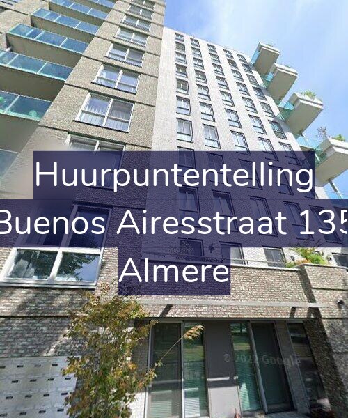Foto gevel Huurpuntentelling voor Buenos Airesstraat 135, Almere