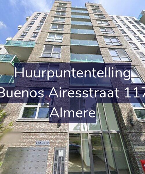 Foto gevel Huurpuntentelling voor Buenos Airesstraat 117, Almere