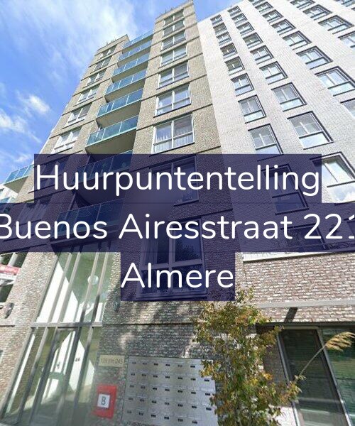 Foto gevel Huurpuntentelling voor Buenos Airesstraat 221, Almere