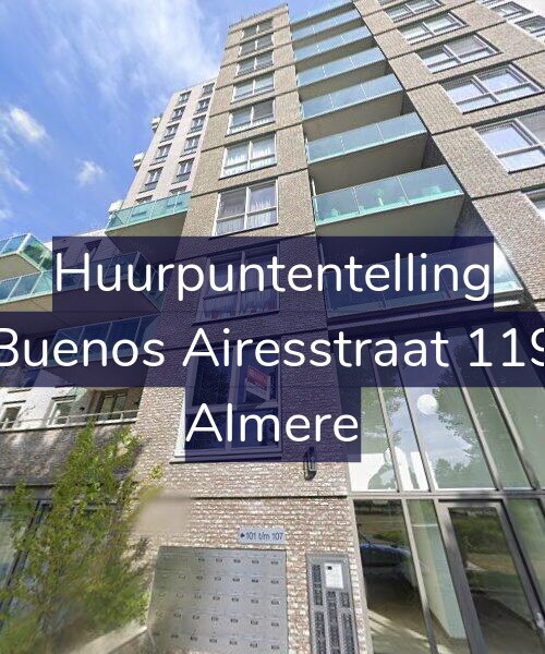 Foto gevel Huurpuntentelling voor Buenos Airesstraat 119, Almere