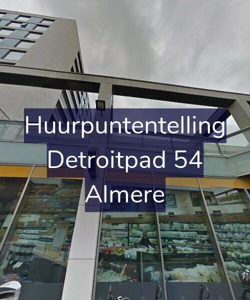Foto gevel Huurpuntentelling voor Detroitpad 54, Almere