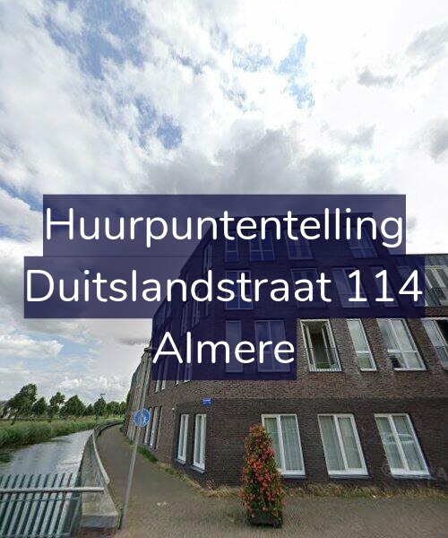 Foto gevel Huurpuntentelling voor Duitslandstraat 114, Almere