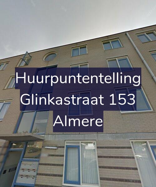 Foto gevel Huurpuntentelling voor Glinkastraat 153, Almere