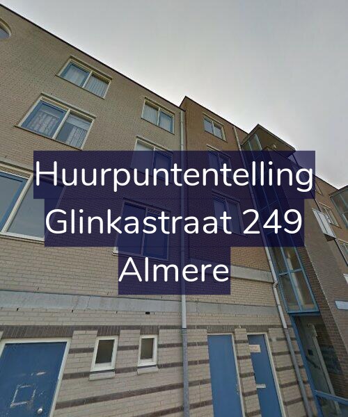 Foto gevel Huurpuntentelling voor Glinkastraat 249, Almere