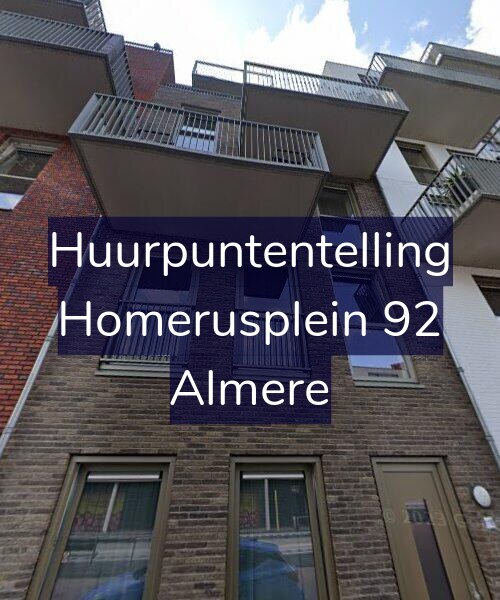 Foto gevel Huurpuntentelling voor Homerusplein 92, Almere