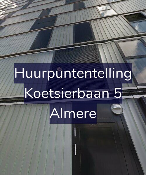 Foto gevel Huurpuntentelling voor Koetsierbaan 5, Almere