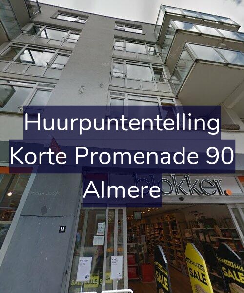 Foto gevel Huurpuntentelling voor Korte Promenade 90, Almere