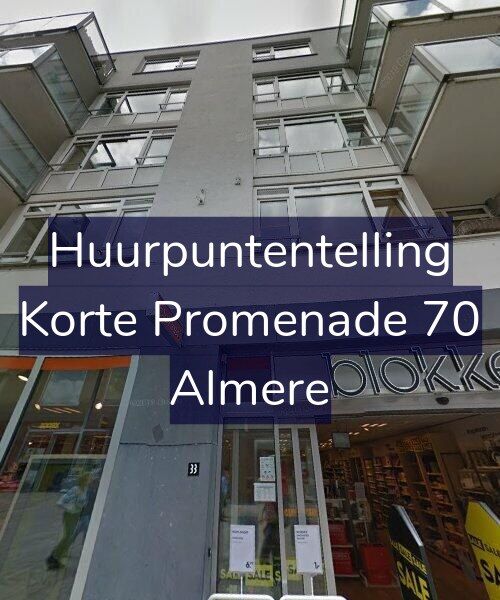 Foto gevel Huurpuntentelling voor Korte Promenade 70, Almere
