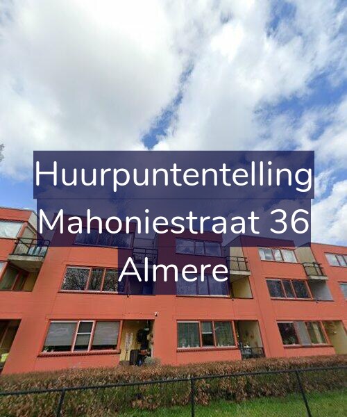 Foto gevel Huurpuntentelling voor Mahoniestraat 36, Almere