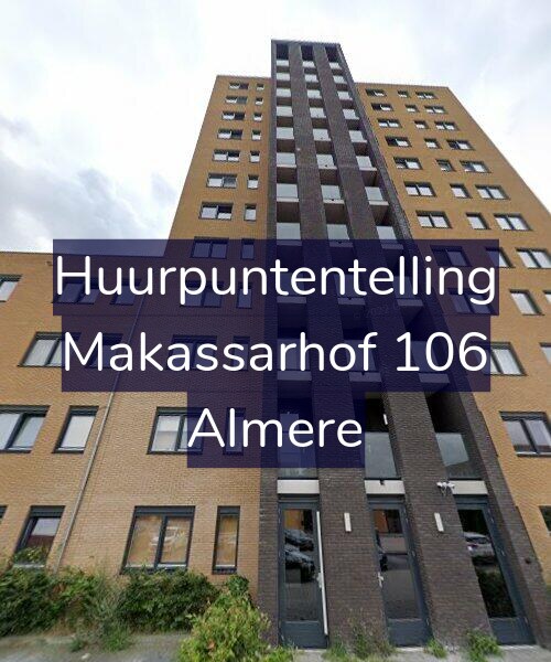 Foto gevel Huurpuntentelling voor Makassarhof 106, Almere