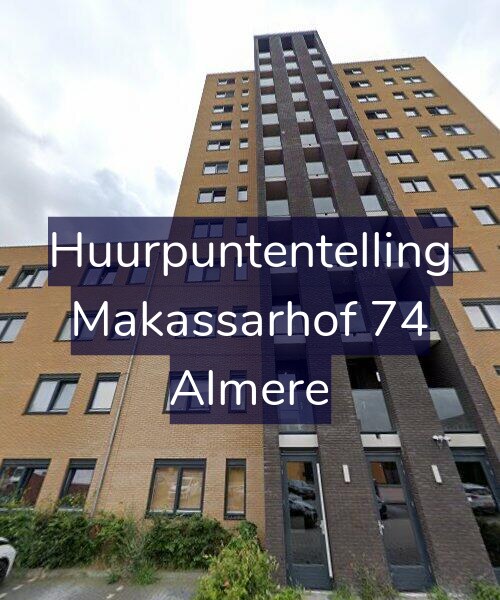 Foto gevel Huurpuntentelling voor Makassarhof 74, Almere
